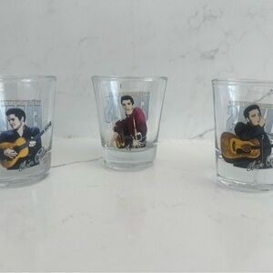 Elvis Presley Shot 3pc Glass Set